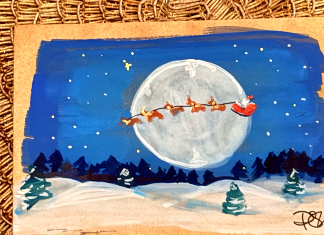 Sleigh across the moon