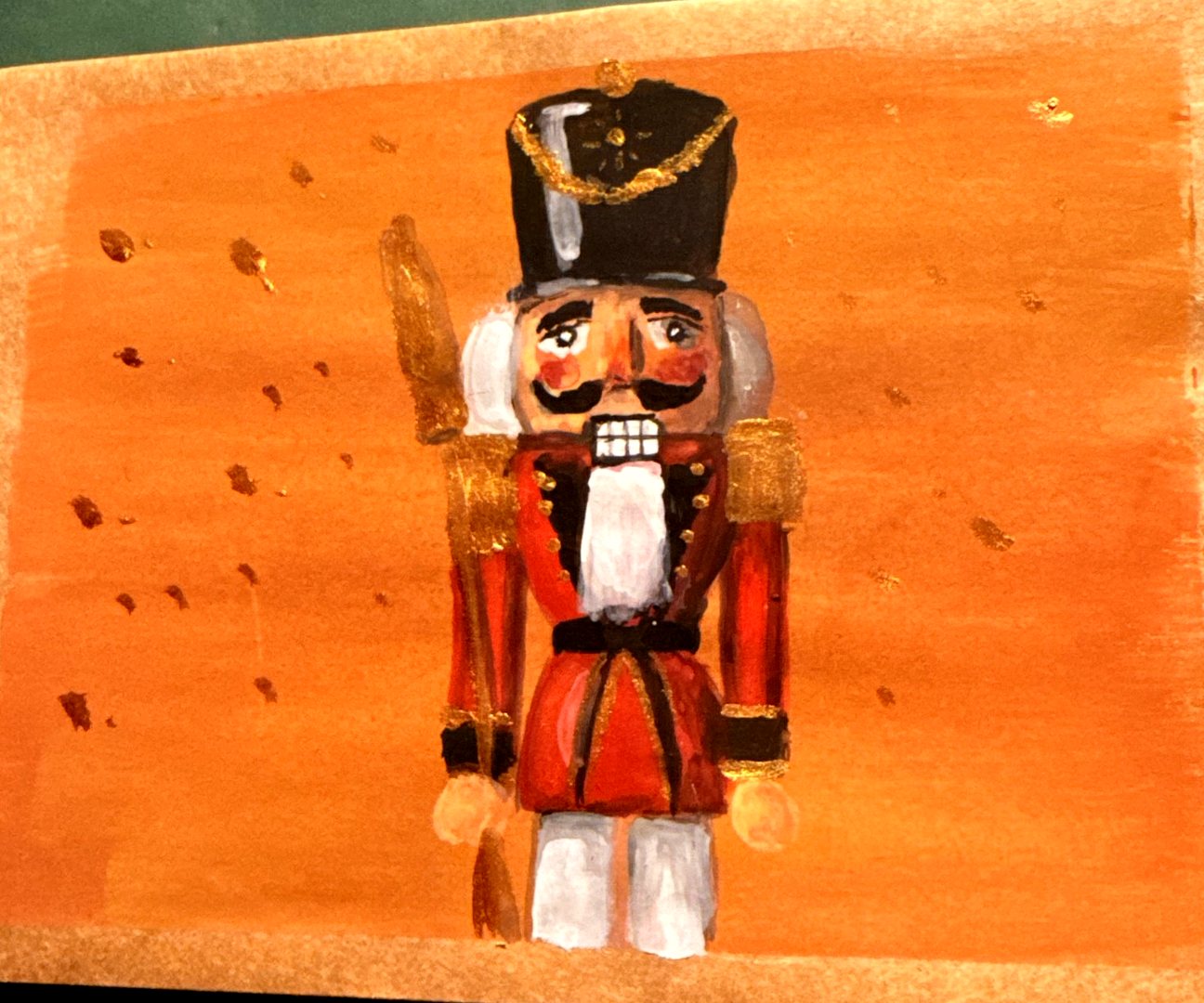 Nutcracker, on orange