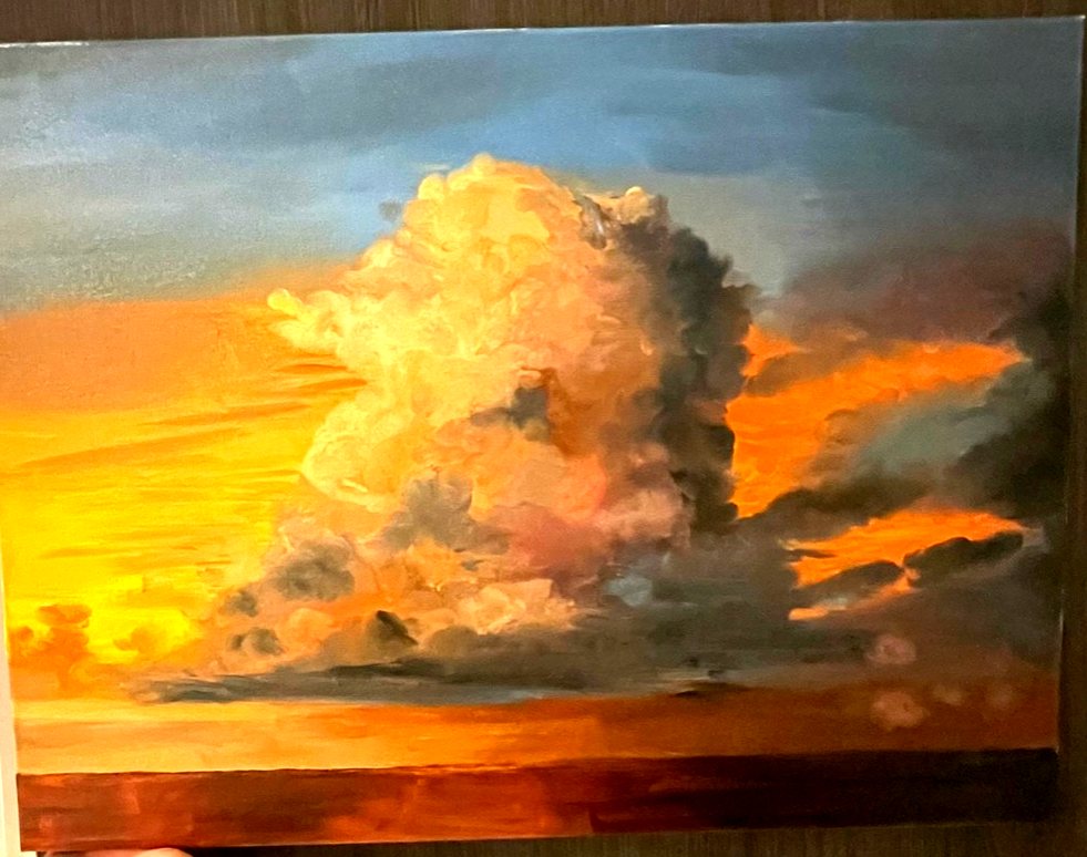 Thunderhead at sunset
